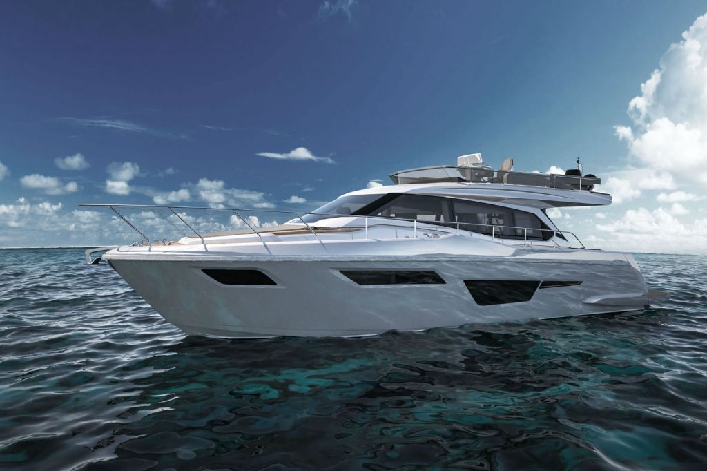 Ferretti Yachts 500: агрессивный экстерьер